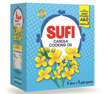 Sufi Canola Cooking Oil 1ltrx5